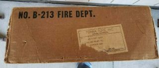 Rare 1950 ' s Tonka 3 Fire Truck Play Set.  BOX. 7