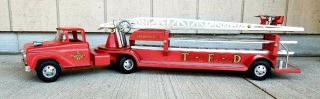 Rare 1950 ' s Tonka 3 Fire Truck Play Set.  BOX. 9