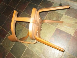 Vtg BENTWOOD THONET SIDE chair mid century modern SOLID OAK DINING ROOM RARE 4