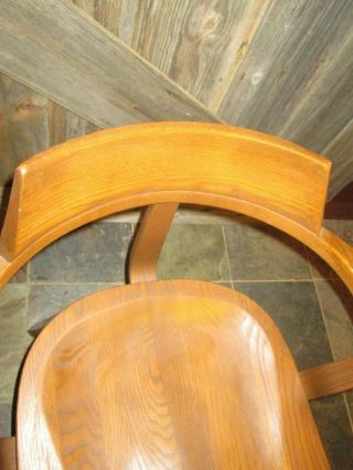 Vtg BENTWOOD THONET SIDE chair mid century modern SOLID OAK DINING ROOM RARE 8