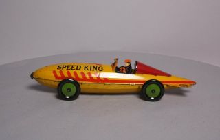 Marx Vintage Speed King Tin Wind - Up Race Car