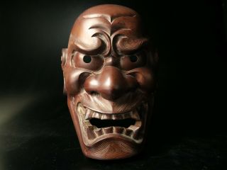 Japanese Handmade SHIKAMI mask noh kyougen kagura demon mask bugaku 2