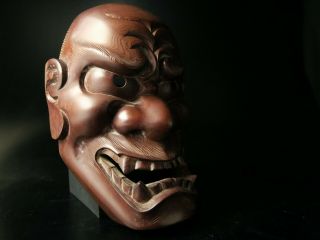 Japanese Handmade SHIKAMI mask noh kyougen kagura demon mask bugaku 5