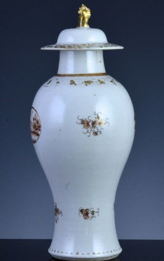 FINE & RARE 18THC CHINESE QIANLONG EXPORT AMERICAN MARKET SCENIC MEIPING VASE 4