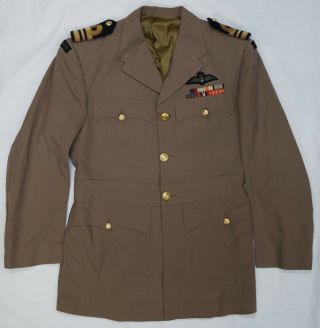 Post Ww2 Canadian Rcn Faa Pilot Named Tw Tunic With Wartime Ribbons