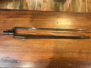 Enfield Musket Bayonet And Scabbard