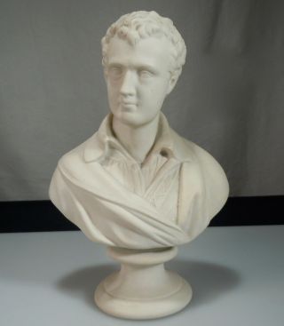 Antique J & Tb Bisque Parian Bust Of Poet Lord Byron - 54457