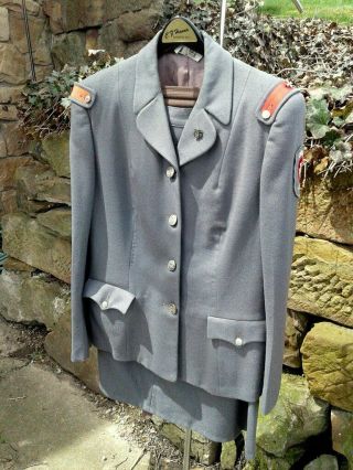 Antique Wool Navy Cadet Nurses Uniform Suit Jacket,  Skirt And Panty Hose Set