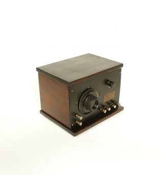 1922 Musio Crystal Radio w/Original Detector & Matching Penn.  Wireless Headset 10
