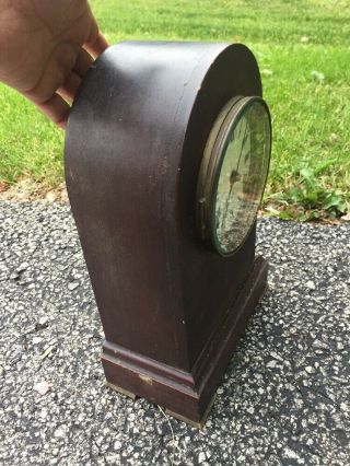 Antique Ansonia Mantle Clock With Porcelain Face 9