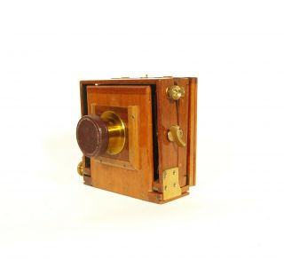 Ca.  1880 Marion & Co 1/4 Plate Wood Tailboard Camera w/Original Case 10