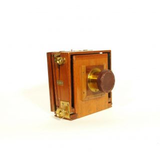 Ca.  1880 Marion & Co 1/4 Plate Wood Tailboard Camera w/Original Case 11