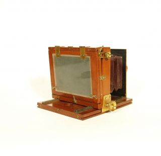 Ca.  1880 Marion & Co 1/4 Plate Wood Tailboard Camera w/Original Case 4