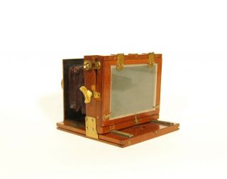 Ca.  1880 Marion & Co 1/4 Plate Wood Tailboard Camera w/Original Case 5