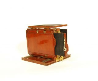 Ca.  1880 Marion & Co 1/4 Plate Wood Tailboard Camera w/Original Case 6