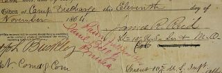 1864 Civil War Discharge Certificate Pennsylvania Infantry John Hibbits 7