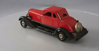 Hoge Vintage 1930 ' s Pressed Steel Fire Chief Car with Friction Motor 2