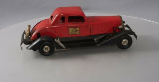 Hoge Vintage 1930 ' s Pressed Steel Fire Chief Car with Friction Motor 5