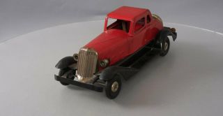 Hoge Vintage 1930 ' s Pressed Steel Fire Chief Car with Friction Motor 8