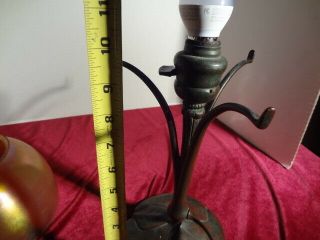 AUTHENTIC TIFFANY STUDIOS DESK LAMP BASE with AURENE SHADE.  426 7