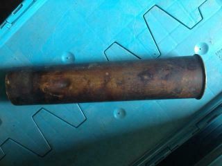 Vintage 75mm Brass Mortar Shell Military Ww1 Ww2 Militaria Collectible Rat Rod