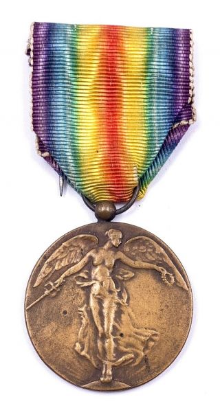 Belgium : Ww1 The Victory Medal - World War 1 Medal Marked Paul Dubois