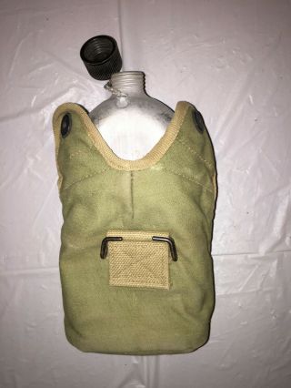 VINTAGE RARE 1943 WW2 US ARMY CANTEEN WITH CASE 8