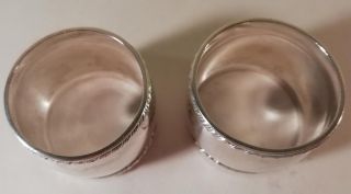 A Antique ' Martin Hall & Co ' Silver Napkin Rings : Sheffield 1895 3