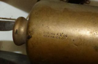 Antique Rare Strong F.  A.  Haven Ct.  Brass Cast Iron Signal Cannon 10 