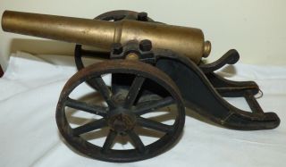 Antique Rare Strong F.  A.  Haven Ct.  Brass Cast Iron Signal Cannon 10 