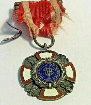 Antique 1881 Sons Of Union Veterans Of The Civil War Sterling Silver Medal