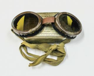 1941 Wwii British Army Goggles With Case Very Rare