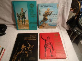 4 - Vintage Us Army Training Books Fort Dix Fort Bliss Fort Jackson Fort Gordon