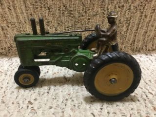 Vintage Arcade Cast Iron John Deere “a” Toy Tractor 1/16 Scale Rare