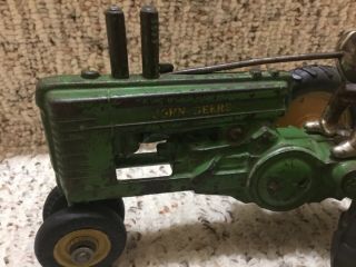 Vintage Arcade Cast Iron John Deere “A” Toy Tractor 1/16 scale Rare 2