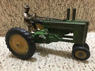 Vintage Arcade Cast Iron John Deere “A” Toy Tractor 1/16 scale Rare 4