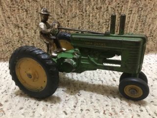 Vintage Arcade Cast Iron John Deere “A” Toy Tractor 1/16 scale Rare 5