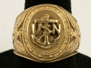 Vintage Us Navy Gold Ring For Naval Aviator - Size 7