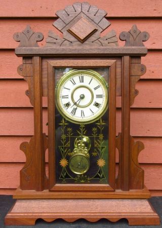 Antique Mantle Clock - Haven - Gingerbread
