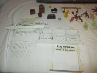 Vintage MARX Roy Rogers Rodeo Ranch Playset with Tin Cabin & Box 4