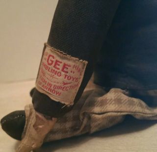 Rare Vintage Antique 1918 Charlie Chaplin Gee Tumbling Toys - Wind Up Toy - Gund 8