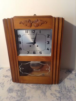 Vintage French Vedette 2 Rods & Hammers Chiming Clock (3540)