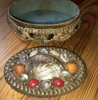 Antique Victorian France Jewelry Box Sailor Sea