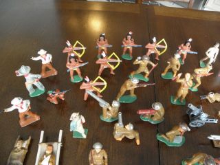 VINTAGE ANTIQUE MANOIL BARCLAY MILITARY WW1 LEAD TOY SOLDIERS,  COWBOYS,  INDIANS 5