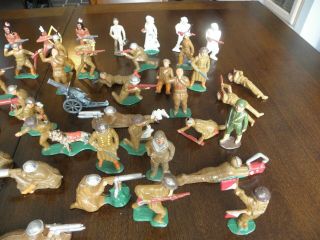 VINTAGE ANTIQUE MANOIL BARCLAY MILITARY WW1 LEAD TOY SOLDIERS,  COWBOYS,  INDIANS 8