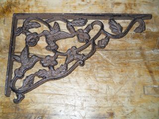 10 Cast Iron Antique Style Hummingbird Brackets,  Garden Braces Shelf Bracket
