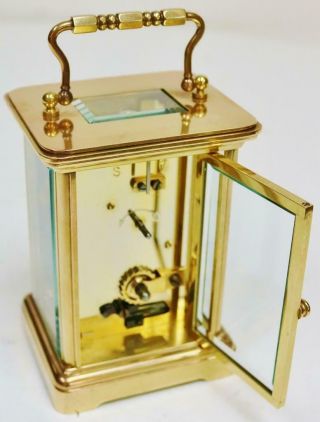 Vintage English Matthew Norman 8Day Timepiece Carriage Clock Platform Escapement 11