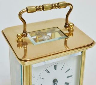 Vintage English Matthew Norman 8Day Timepiece Carriage Clock Platform Escapement 7