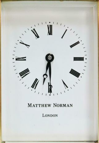 Vintage English Matthew Norman 8Day Timepiece Carriage Clock Platform Escapement 9