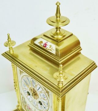 Antique 19thC French 8 Day Bronze & Sevres Porcelain Ornate Cube Mantel Clock 7